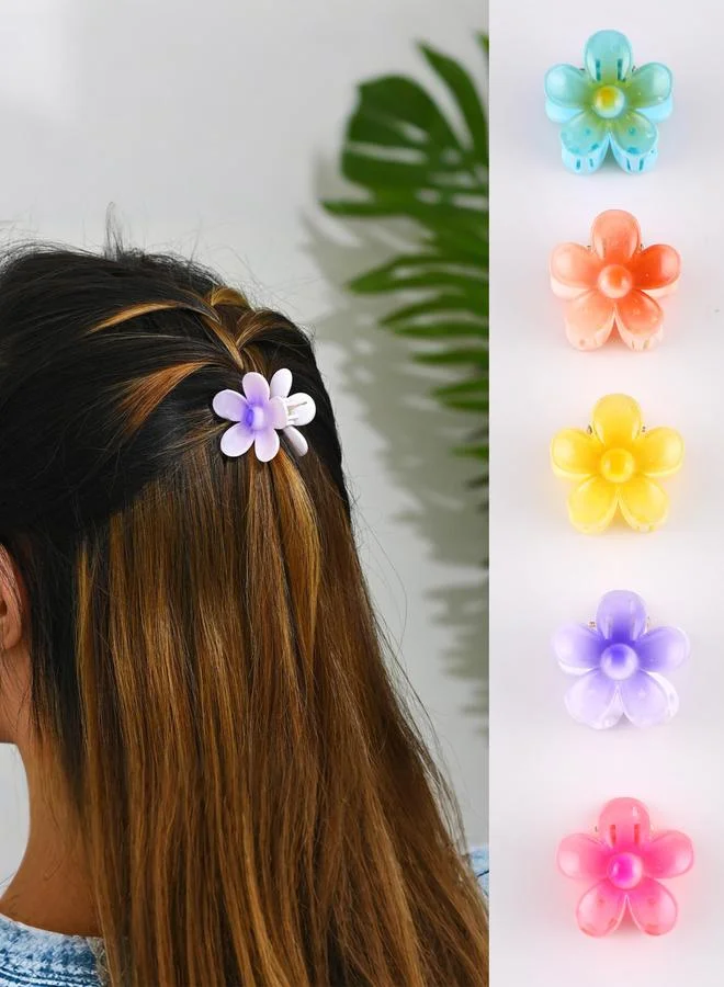 Take Two Set of 5 - Flower Mini Hair Clips