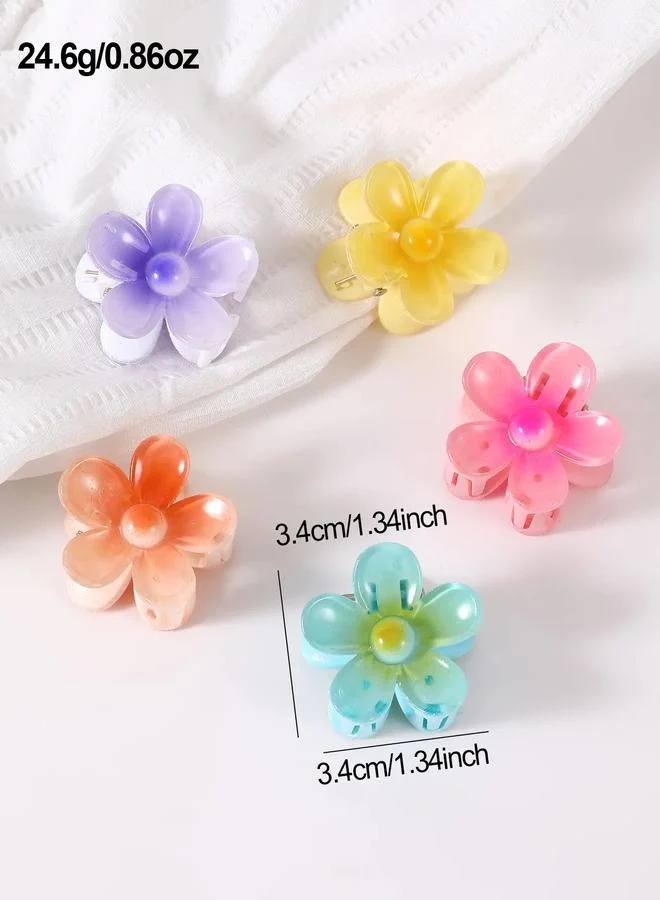Take Two  Set of 5 - Flower Mini Hair Clips for Women | Best Price UAE