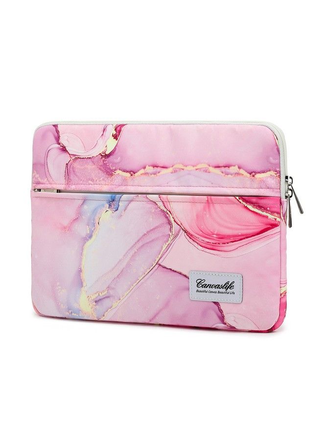 canvaslife Pink Marble Pattern 13 Inch Canvas Laptop Sleeve With Pocket 13 Inch 13.3 Inch Laptop 13 Case13 Sleeve - Image 1