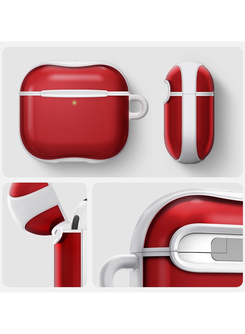 Ultra Hybrid AirPods 4 Case Cover Classic C1 with Carabiner - Ruby