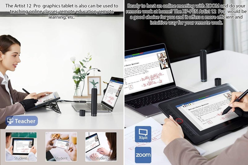 Xp-Pen Artist 12 Pro 12 Inch Drawing Monitor Pen Display Full-Laminated Graphics Drawing Tablet with Tilt Function Battery-Free Stylus and 8 Shortcut Keys, 8192 Levels Pen Pressure and 72% Ntsc-Black - Image 5