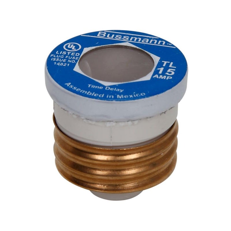 Bussmann Eaton series TL 15 Amp, 125 Vac and IR 10 kA, Retail Pack - 3 Pieces - Image 1