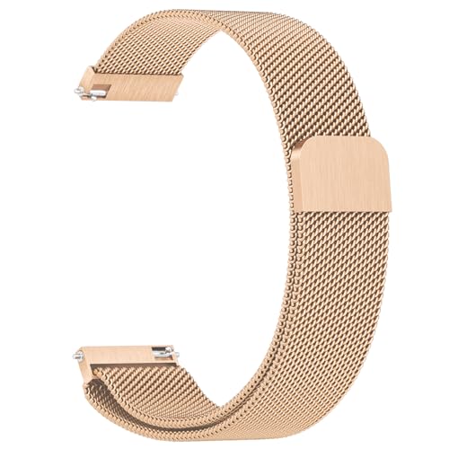 Vanjua 20mm Watch Band Quick Release Replacement Wristbands, Stainless Steel Metal Mesh Loop Adjustable Magnetic Replacement Straps Bands for Men Women - Image 1