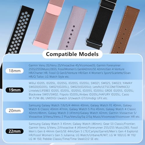 Vanjua 20mm Watch Band Quick Release Replacement Wristbands, Stainless Steel Metal Mesh Loop Adjustable Magnetic Replacement Straps Bands for Men Women - Image 2