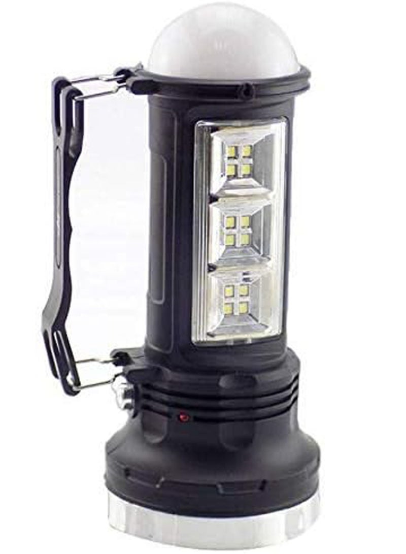 LED flashlight, solar rechargeable built-in battery flashlight, portable lantern light, suitable for hiking, fishing, camping - Image 2