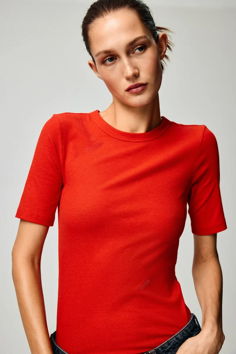 H&M Ribbed T-shirt