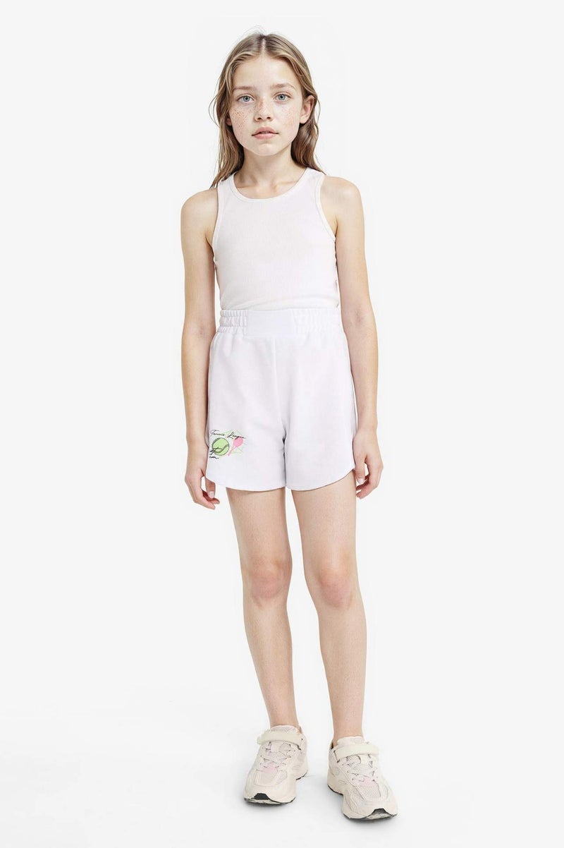 DeFacto Girl Elastic Waist Printed Shorts - Image 1