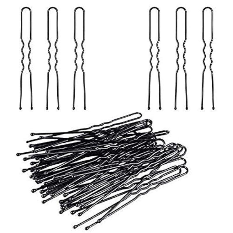 100PCS Black Metal UShape Bobby Pins Curved Bun Hair ClipSpecial Hair Pin Of The Studio for Girls Women and Hairdressing SalonIs Used To Add Coarse Fixed Tool