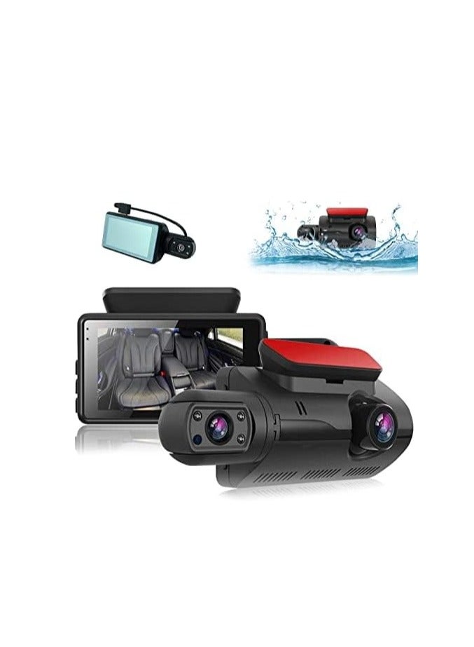 WENTCCION Dual Dash Cam Front and Inside Dash Camera for Cars IR Night Vision（Black） - Image 1
