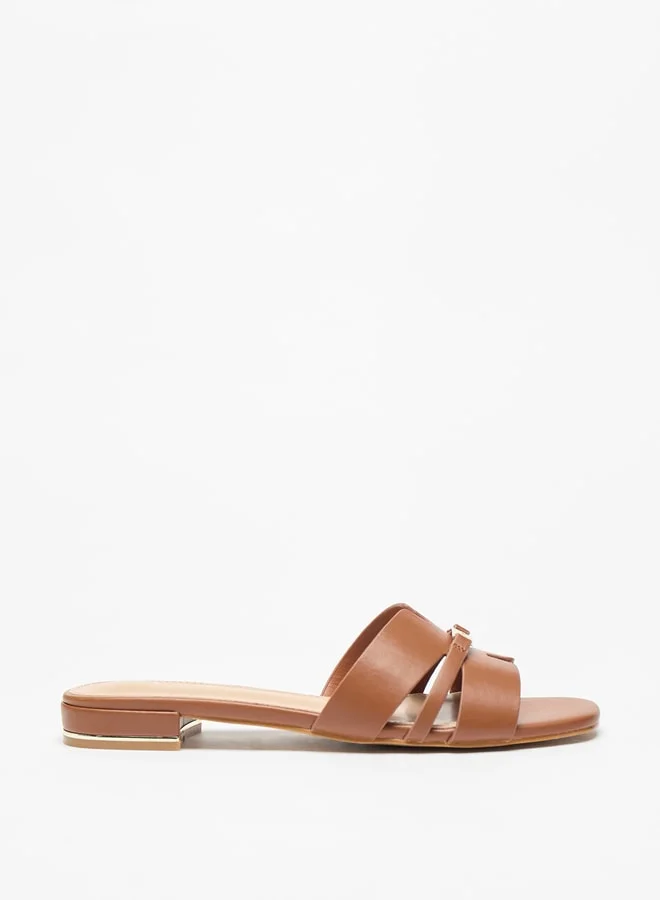 فلورا بيلا من شو إكسبرس Solid Slip-On Flat Sandals