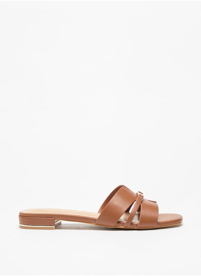 Flora Bella By Shoexpress Solid Slip-On Flat Sandals  - Image 3