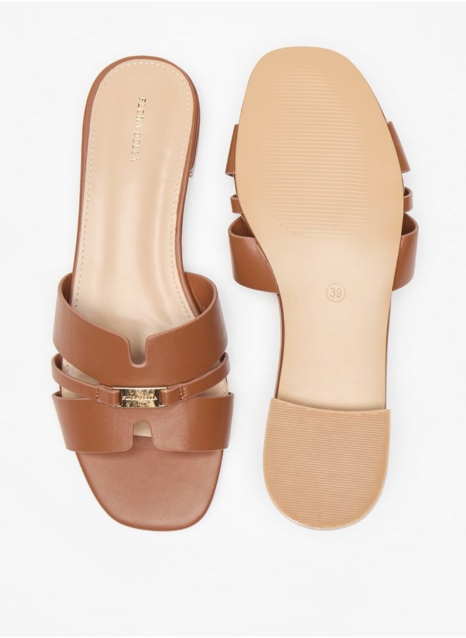 Flora Bella By Shoexpress Solid Slip-On Flat Sandals  - Image 4