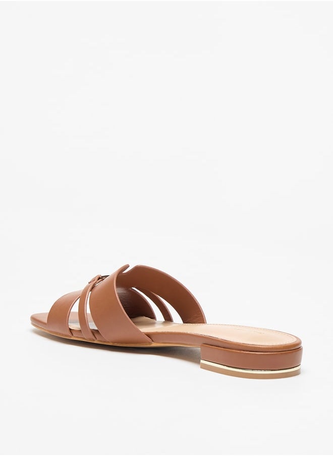 Flora Bella By Shoexpress Solid Slip-On Flat Sandals  - Image 2