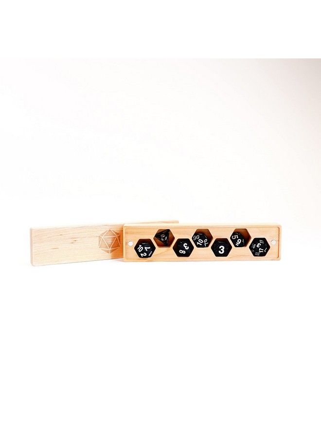 Metallic Dice Games Dice Games Premium Wood Dice Vault: Maple Role Playing Game Dice Accessories For Dungeons And Dragons - Image 3