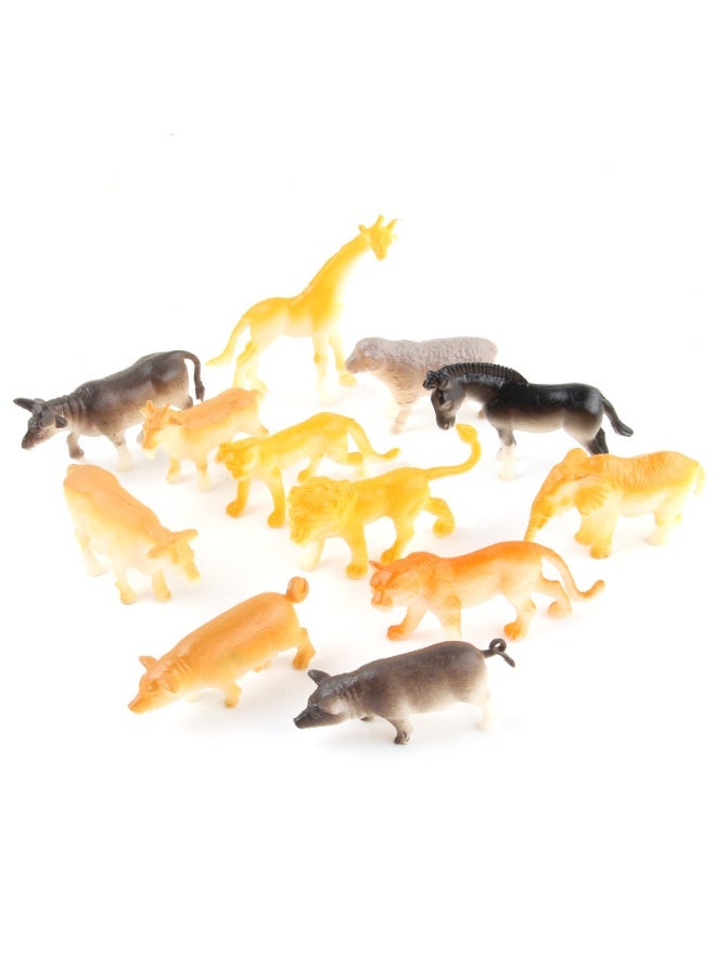 NIBEMINENT Forest Animal Models - Golden Edition Mini Zoo Realistic Animal Figurines