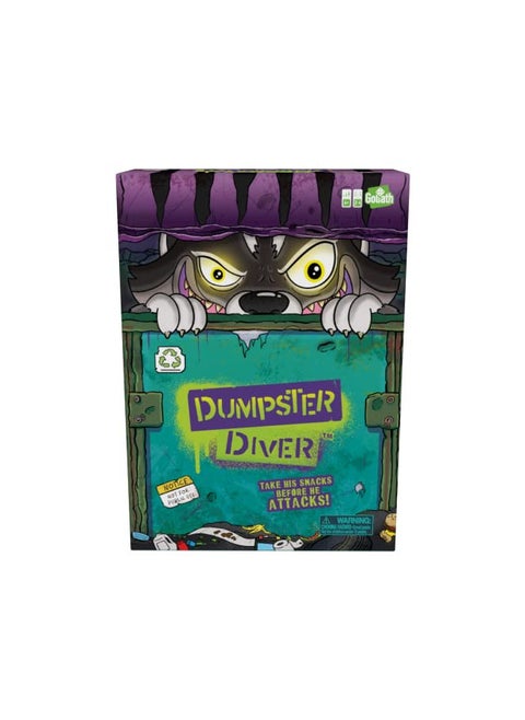 Goliath Dumpster Diver Game - Take Raccoon's Snacks Before His Paw Jumps Out to Defend His Goodies - No Reading Required - Ages 4 and Up, 2-4 Players