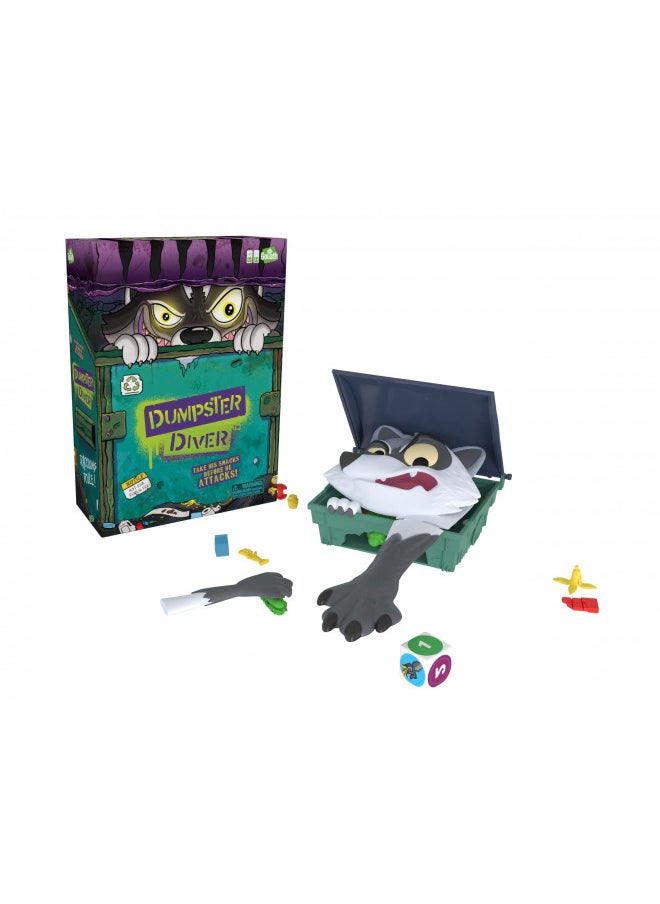 Goliath Dumpster Diver Game - Take Raccoon's Snacks Before His Paw Jumps Out to Defend His Goodies - No Reading Required - Ages 4 and Up, 2-4 Players