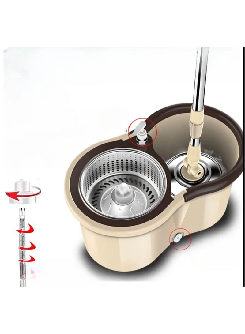Mop and Bucket – 2 Stage Floor Mop with Built-in Detergent Dispenser Separates Clean and Dirty Water to Get Floors Cleaner  - Image 5