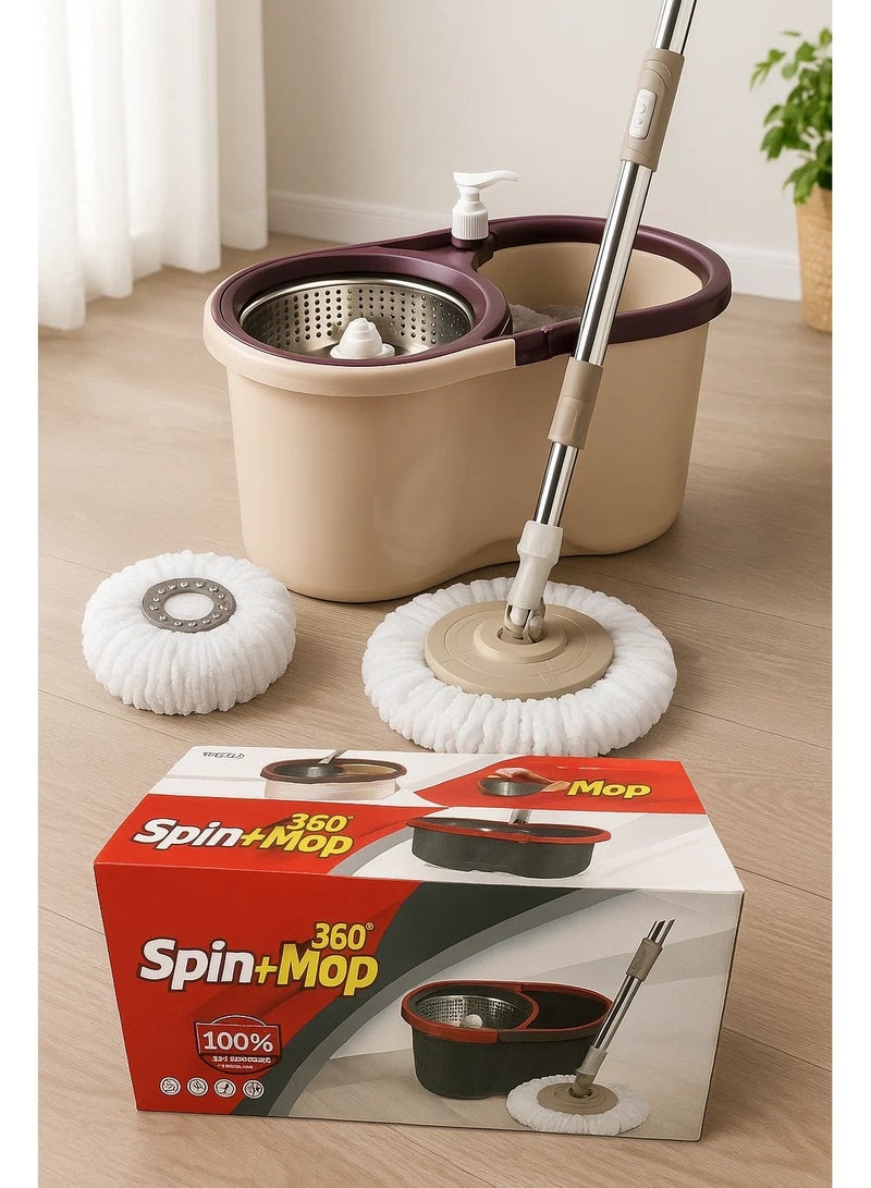 Mop and Bucket – 2 Stage Floor Mop with Built-in Detergent Dispenser Separates Clean and Dirty Water to Get Floors Cleaner  - Image 1