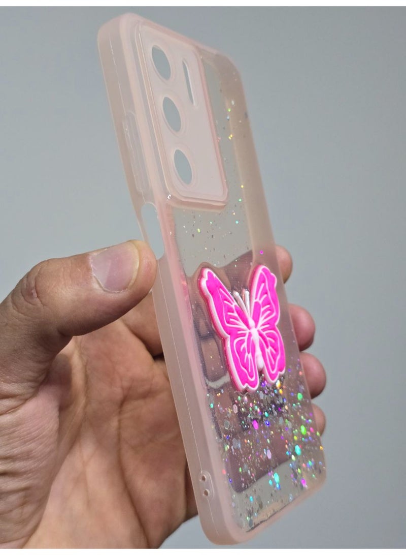 غطاء خلفي عليه فراشة متوافق مع هاتف اوبو ريلمي C75 - Image 2