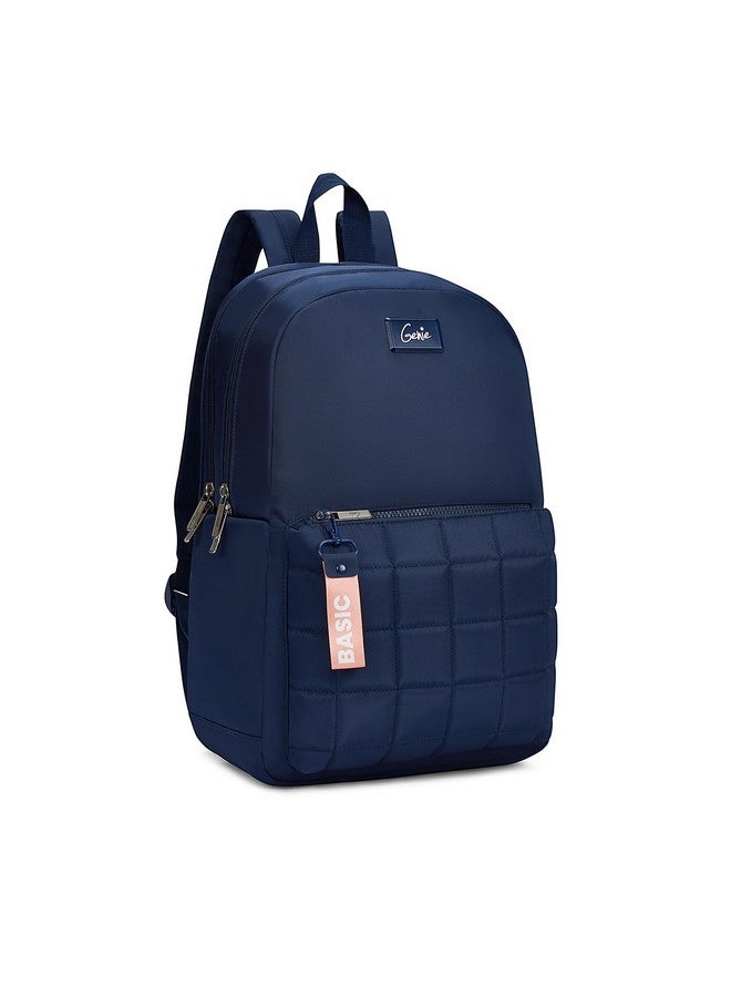 Genie Genie Nightsky 22L Navy Blue Backpack for Women & Girls with 15.6" Laptop Compartment | College Bag for Women & Girls| 4 Zips with Secret Pocket | Water Resistant | Laptop Backpack for Women - Image 1