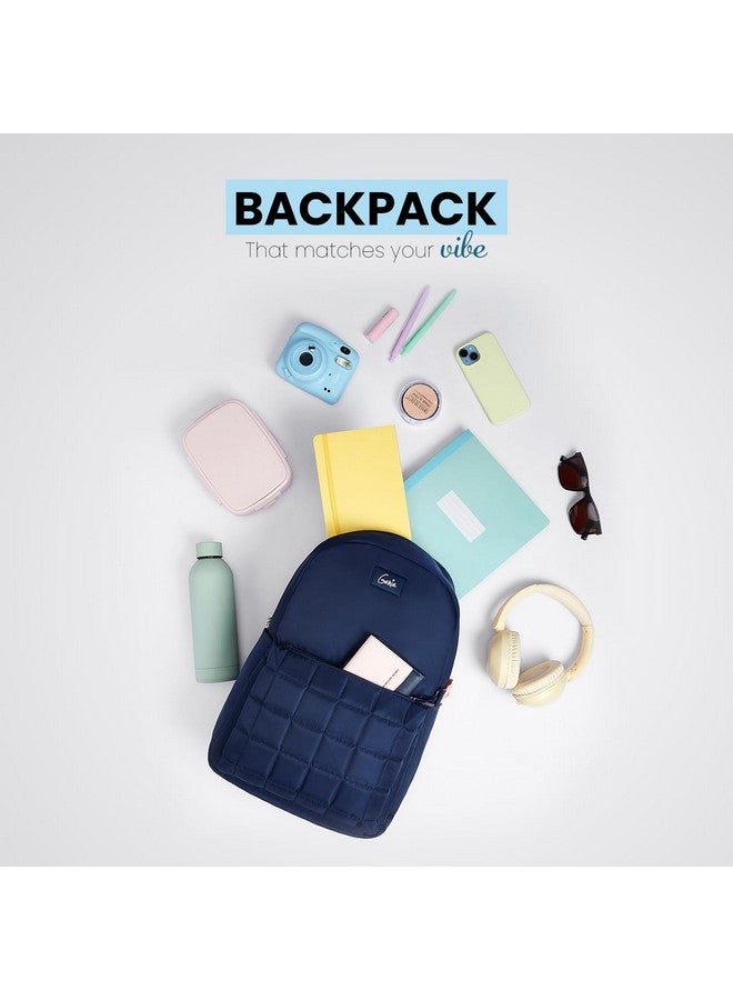 Genie Genie Nightsky 22L Navy Blue Backpack for Women & Girls with 15.6" Laptop Compartment | College Bag for Women & Girls| 4 Zips with Secret Pocket | Water Resistant | Laptop Backpack for Women - Image 2