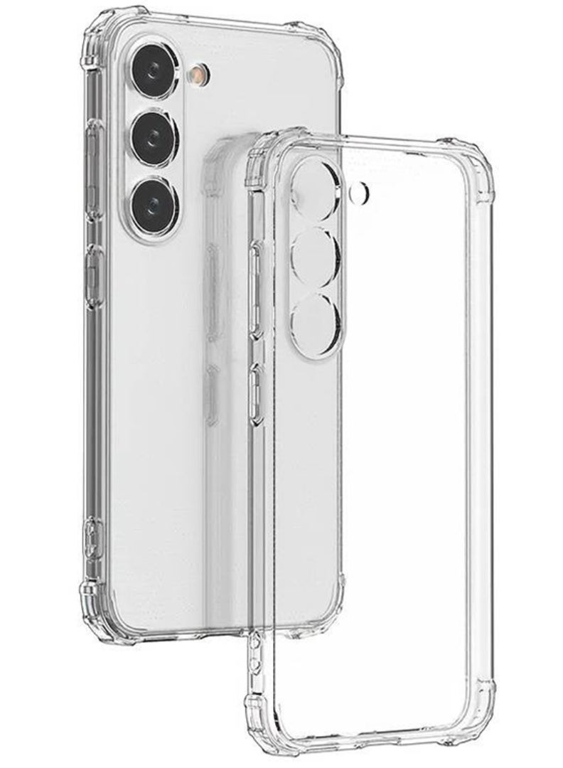 Case Up Samsung Galaxy S23 Clear Case, Shock-Absorption TPU Cell Phone Cover with Reinforced Corners, Soft Flexible & Crystal Clear Protective Bumper Case - Image 1