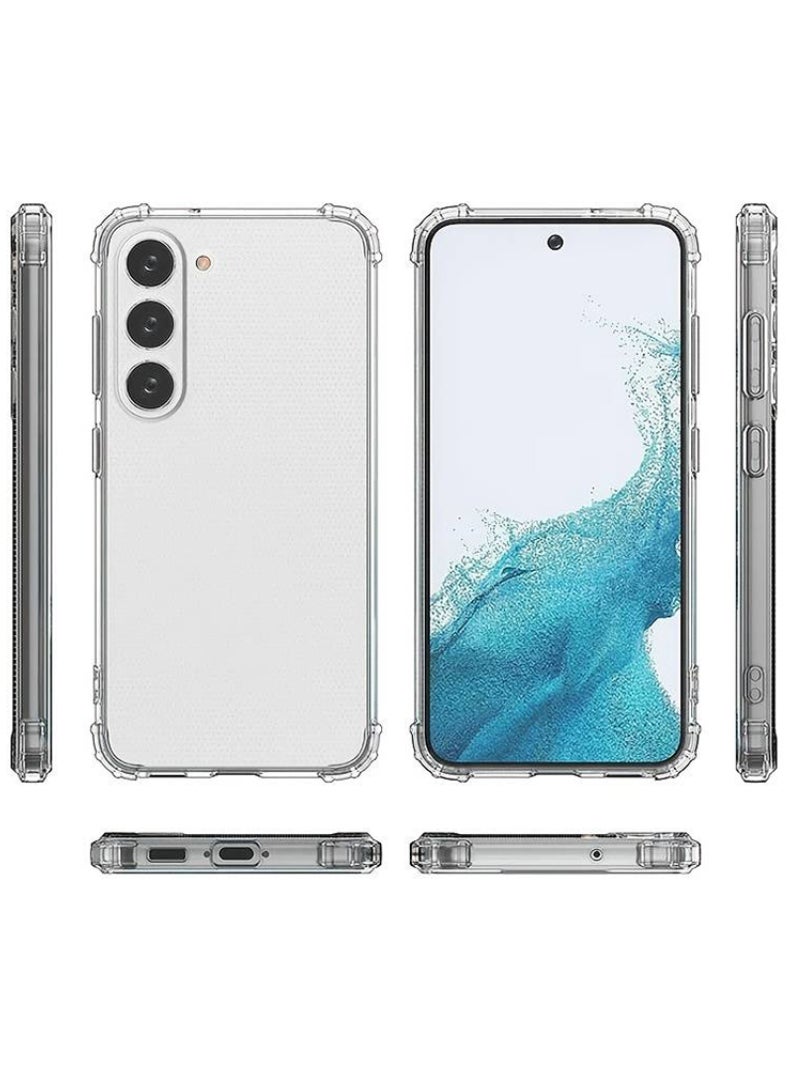 Case Up Samsung Galaxy S23 Clear Case, Shock-Absorption TPU Cell Phone Cover with Reinforced Corners, Soft Flexible & Crystal Clear Protective Bumper Case - Image 2
