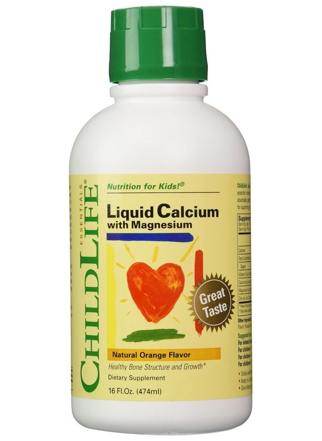 CHILDLIFE ESSENTIALS ChildLife Essentials Liquid Calcium Supplement for Kids - Baby Calcium with Magnesium, Zinc, and Vitamin D3 - Orange Flavor, 16 fl oz (3 Pack)  - Image 4
