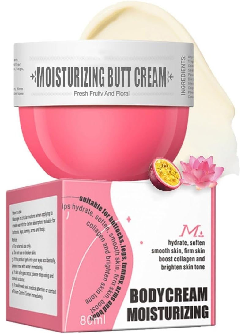 Butt Firming Cream, Moisturizing Body Cream to Brighten and Repair Skin, Long-Lasting Perfumed Skin Smoothing Cream, Firms and Lifts Beautiful Buttocks and Reduces Cellulite (#02, Fresh Fruity Floral Scent)
