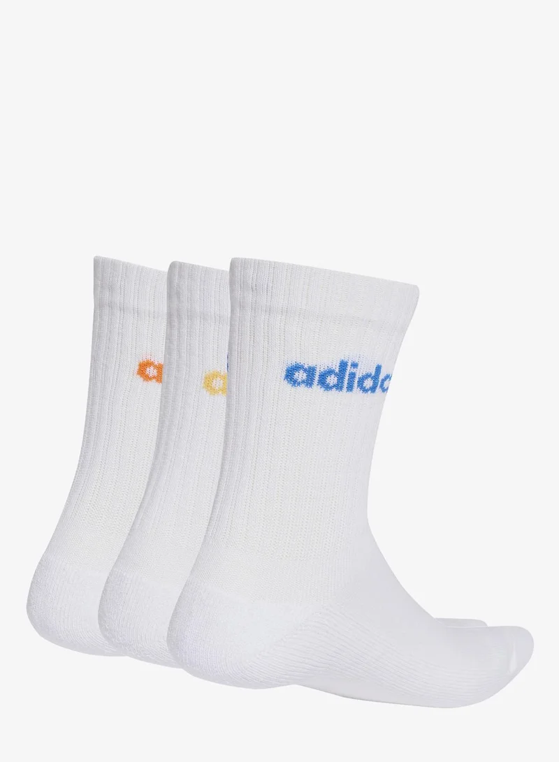Adidas Linear Crew Cushioned Socks 3 Pairs