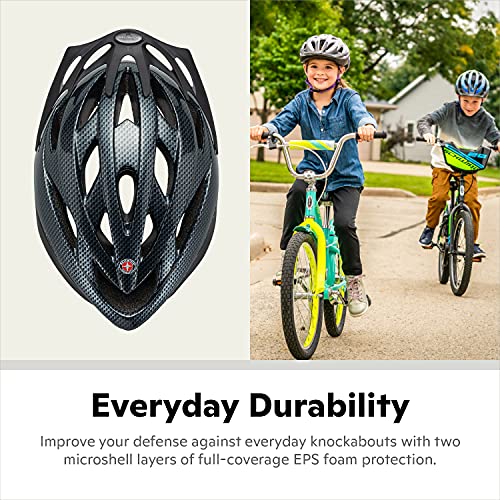 Schwinn Thrasher Helmet for Kids, Carbon, Size 55 - 58 cm, for Kids 8-14, Lightweight Microshell, Adjustable Dial and Straps, Interior Padding, 20 Air Vents, Removable Visor, Helmet for Boys and Girls - Image 5
