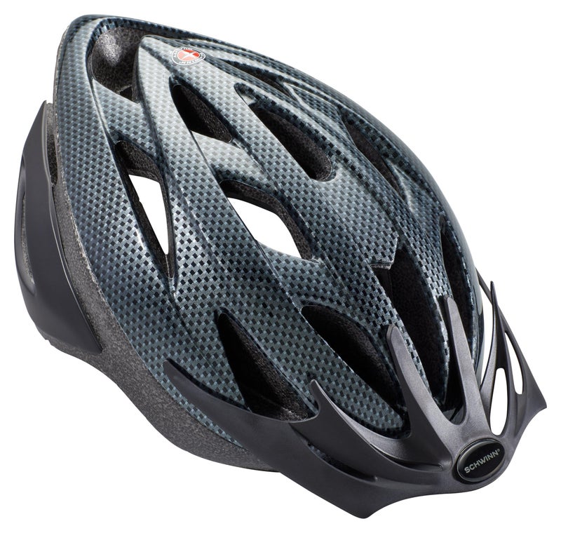 Schwinn Thrasher Helmet for Kids, Carbon, Size 55 - 58 cm, for Kids 8-14, Lightweight Microshell, Adjustable Dial and Straps, Interior Padding, 20 Air Vents, Removable Visor, Helmet for Boys and Girls - Image 2