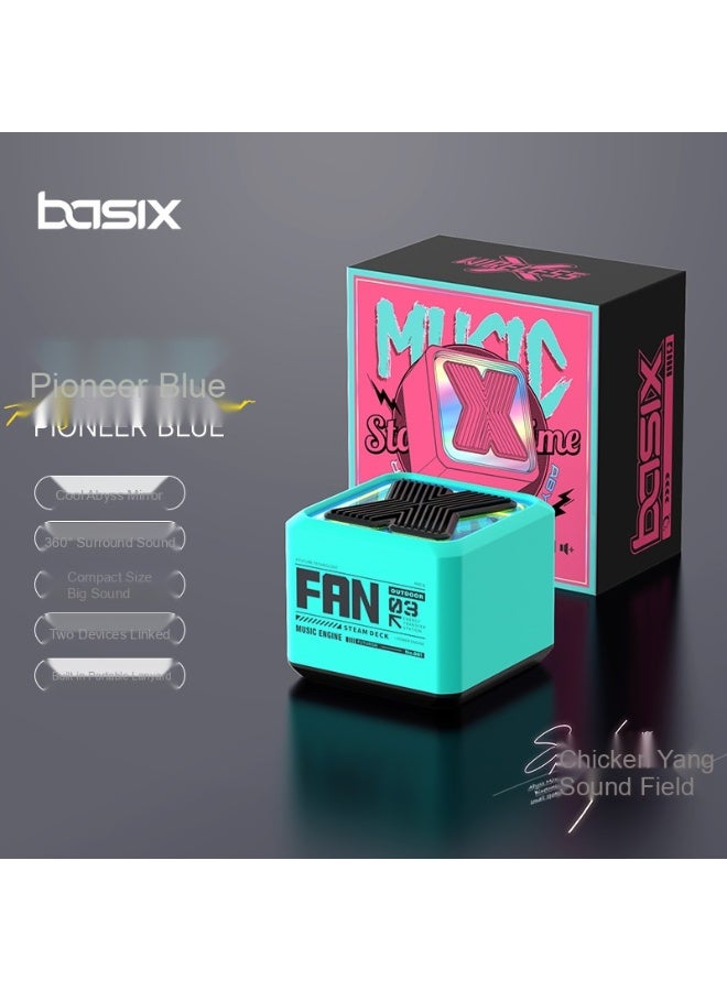 X3 New Mini Smart Wireless Bluetooth Speaker with Ambient Light, Portable Desktop Speaker for Outdoor Use