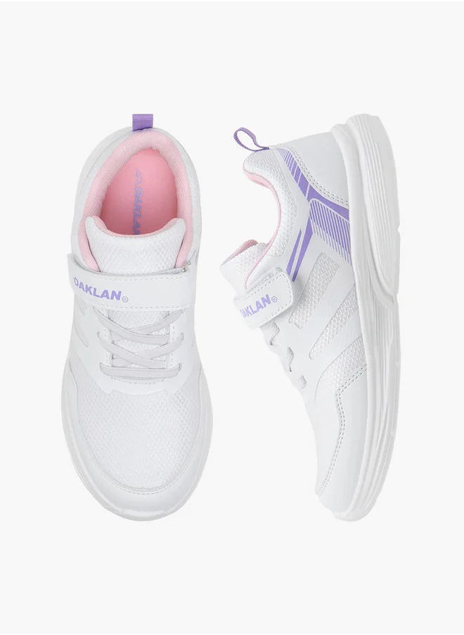 Oaklan by Shoexpress Girls Panelled Sports Shoes with Hook and Loop Closure