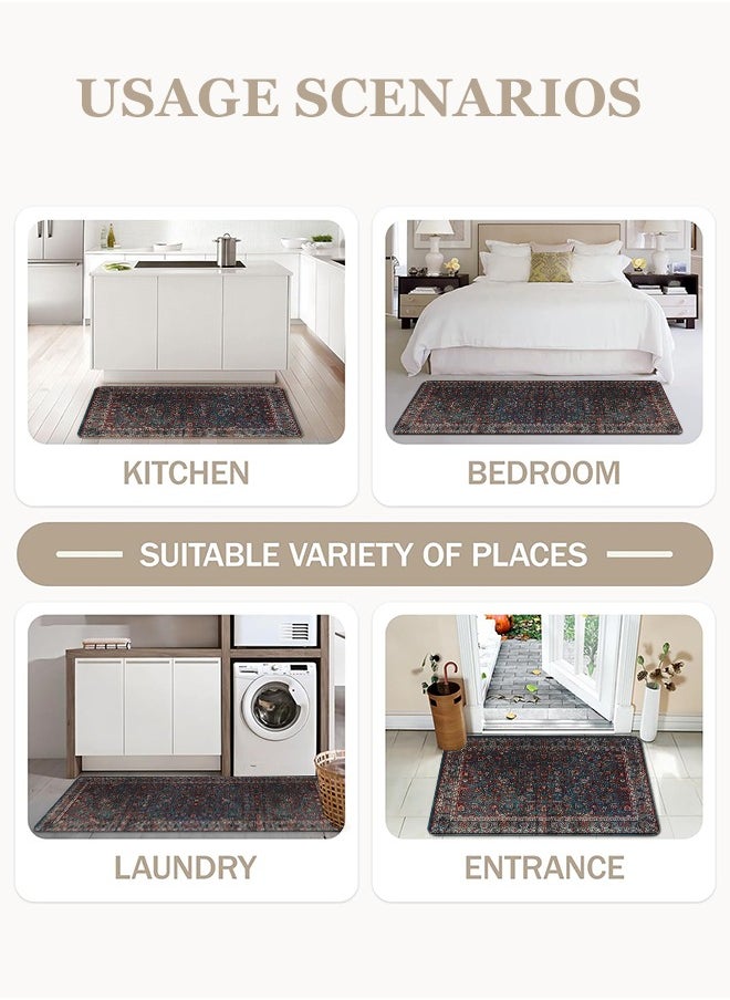 Generic 2 PCS Kitchen Floor Mats Rugs Set, Cushion Floor Carpet, Waterproof, Oil Resistant and Anti-Fatigue PU Standing Mat for Kitchen, Floor, Office, Sink, Laundry 45*75CM+45*120CM  - Image 5
