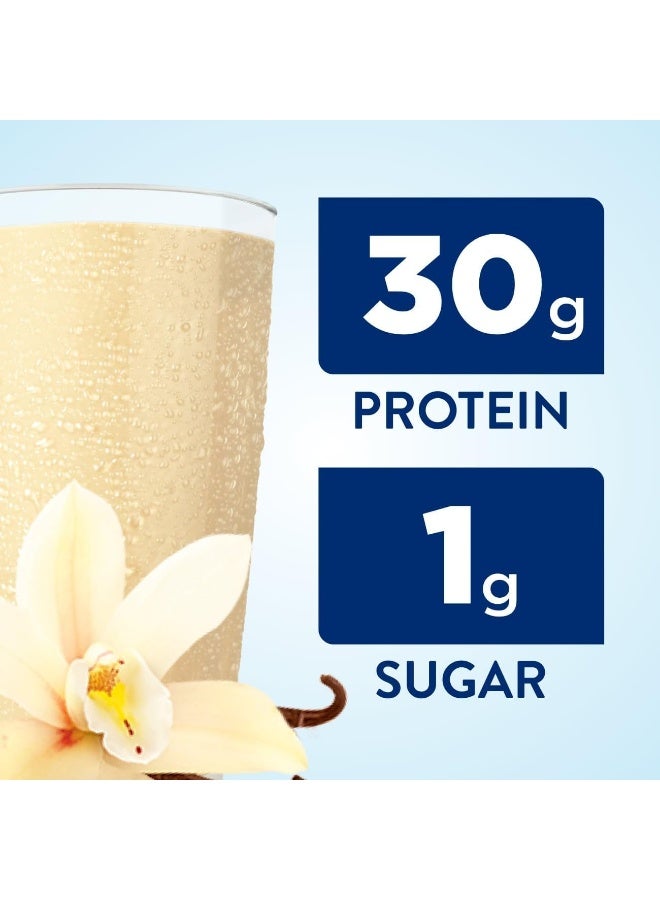 Ensure شراب ماكس بروتين للتغذية مع 30 جرام من البروتين، 1 جرام من السكر، شراب بروتين عالي، فانيليا فرنسية، 11 أونصة سائلة (عبوة من 12) - Image 3