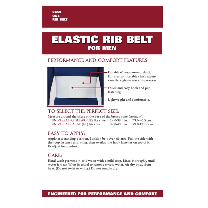 OTC Rib Belt for Men - 6-Inch Elastic Compression Support with Universal Fit - Image 5