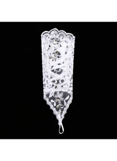Zerodis Zerodis Bride Wedding Gloves, Vintage Long Fingerless Lace Rhinestone Gloves Women Elegant Accessory for Evening Prom Opera Party Wedding(12-White)  - Image 2