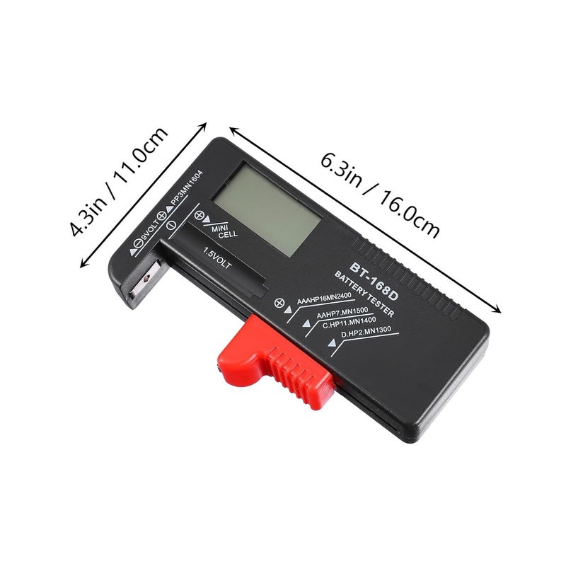 Digital Battery Tester Volt Checker for AA AAA 9V Button Cell Portable with LCD Display - Image 3