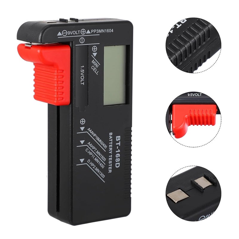 Digital Battery Tester Volt Checker for AA AAA 9V Button Cell Portable with LCD Display - Image 4