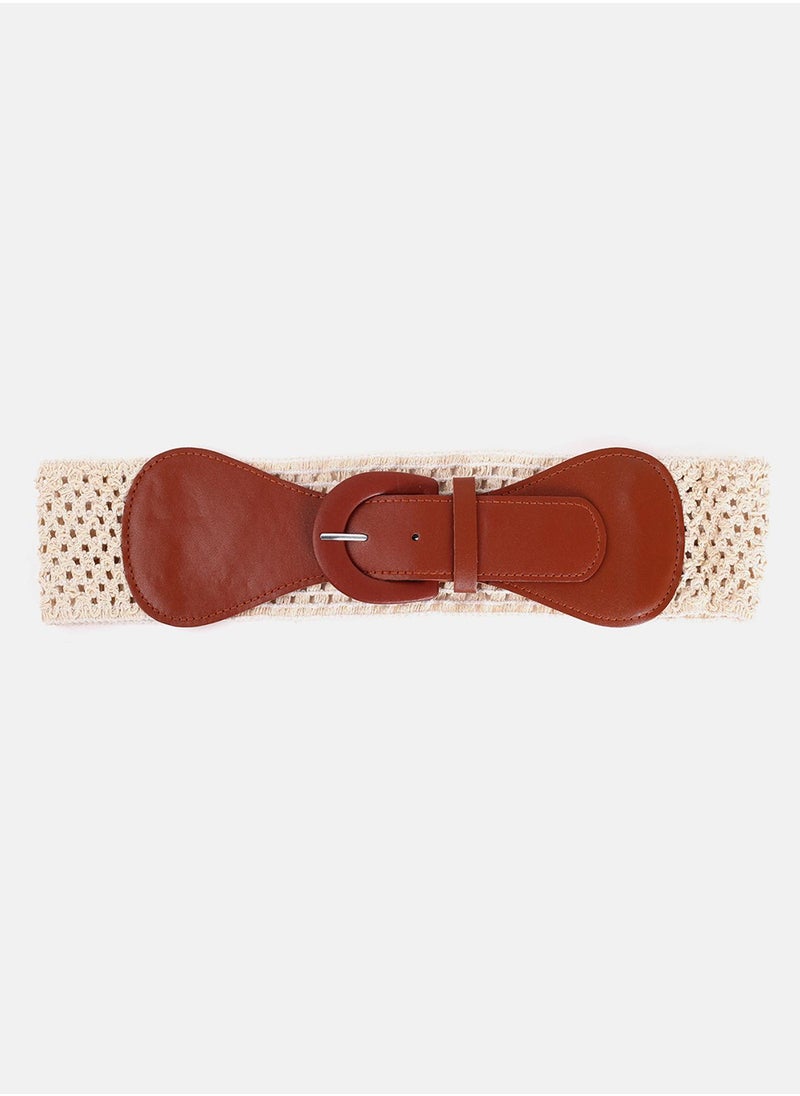 Haute Sauce Brown Textured Belt  - Image 1