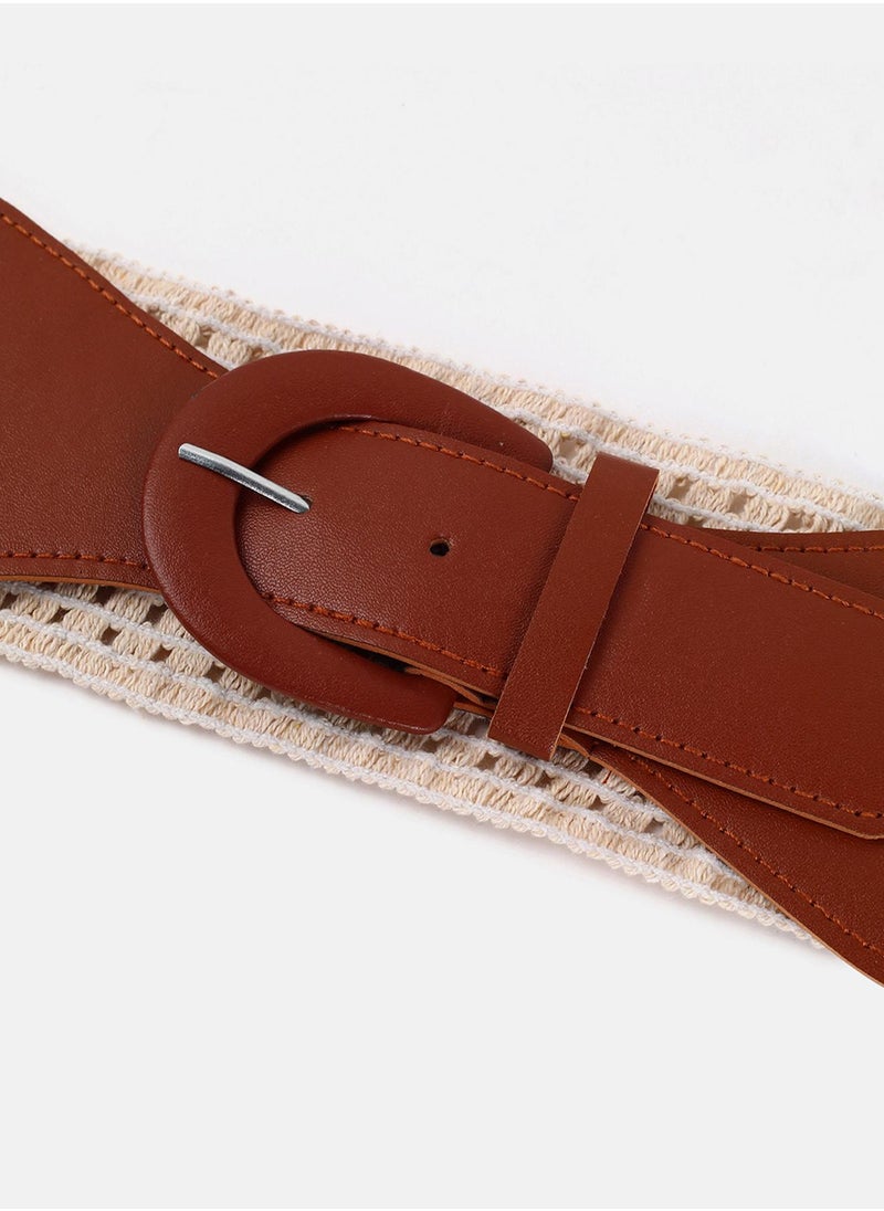 Brown Textured Belt