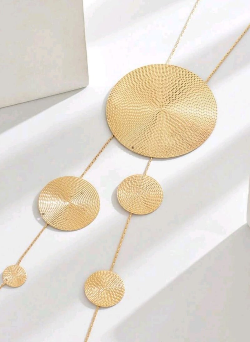 شي إن قلادة هندسية معدنية بسيطة أوروبية وأمريكية جديدة - Image 5