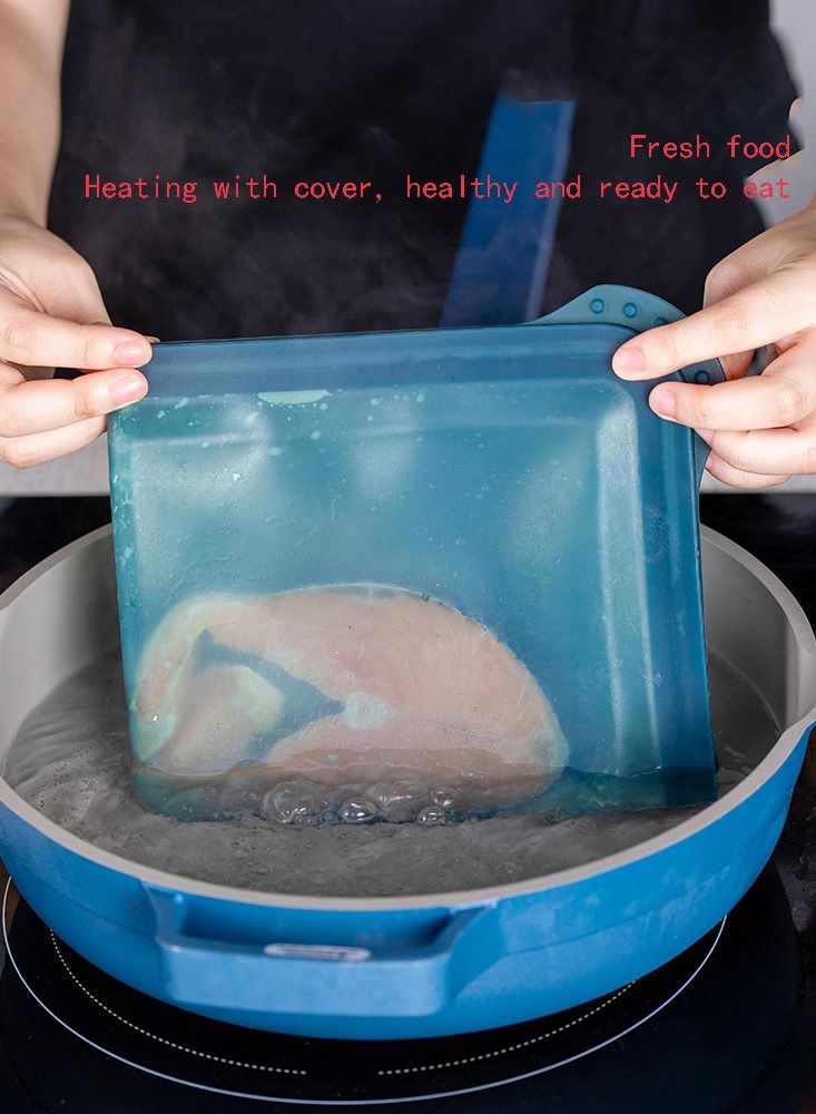 Green silicone sandwich preservation bag  - Image 1