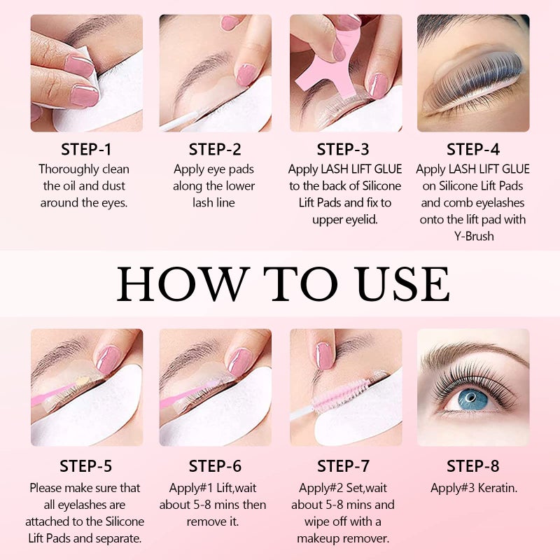 Libeauty Lash Lift Kit Eyelash Perm Kit Professional DIY Lifting Kit for Eyelashes Perming & Curling for Eyelashes at Home & Salon Use - Image 3