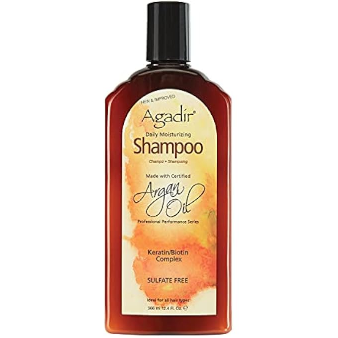 AGADIR Daily Moisturizing Shampoo ( For All Hair Types ) 12.4 oz
