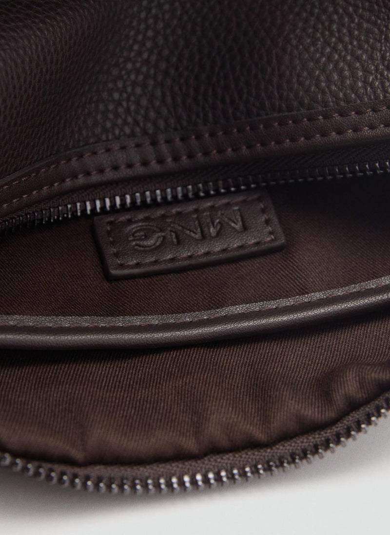Mango Man Contrast-Strap Pebbled Cosmetic Bag  - Image 5