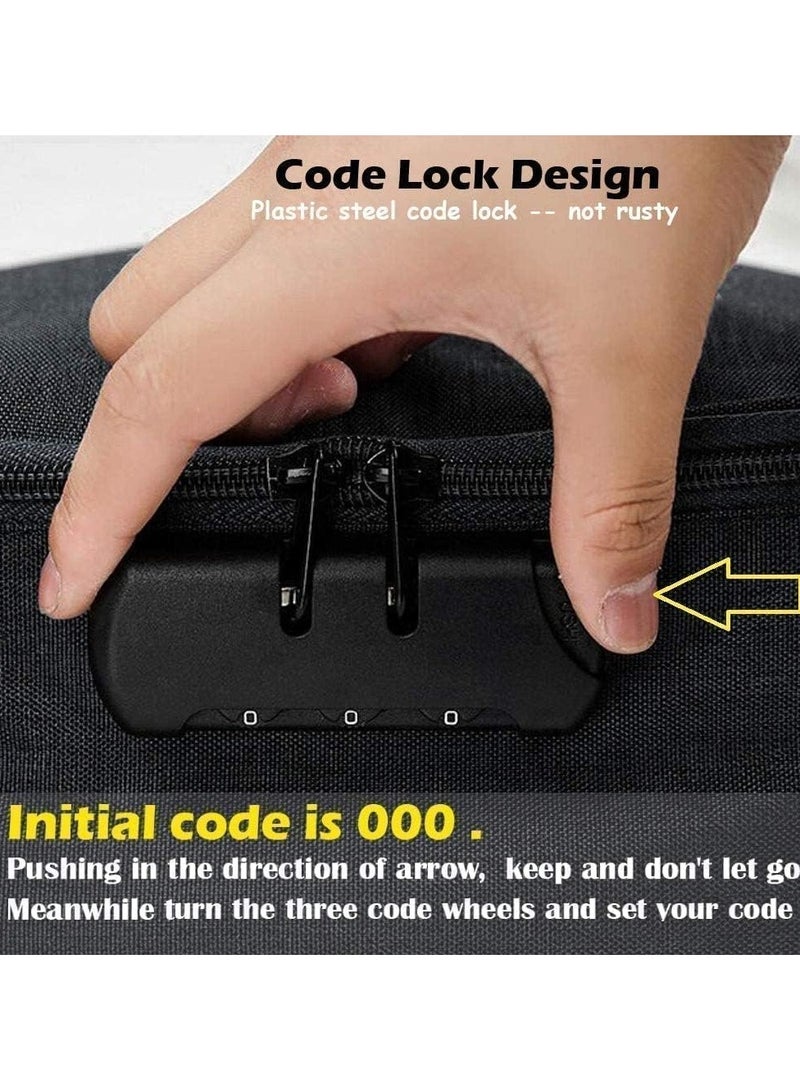 Tediline Document Storage Bag With Lock, Grey - Durable and Lightweight Organizer With Multiple Compartments for Files, Papers, and Documents of All Sizes - Image 3