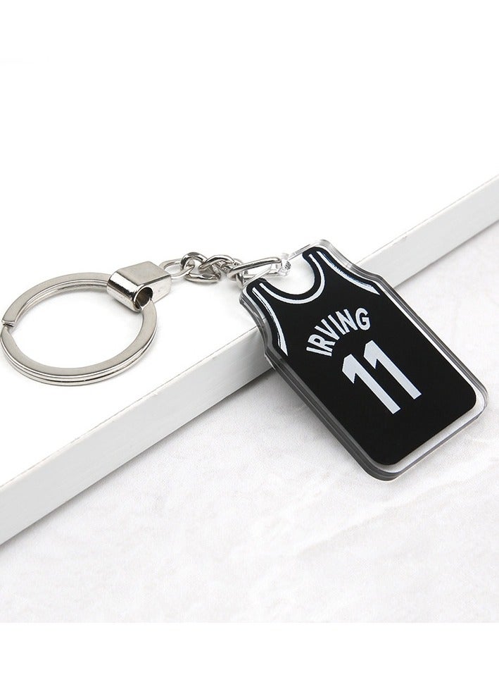 Generic NBA Jersey Keychain Kobe James Basketball Star Jordan Acrylic Keychain Wholesale Backpack Pendant
